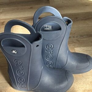 CROCS Kids Navy Rain Boots